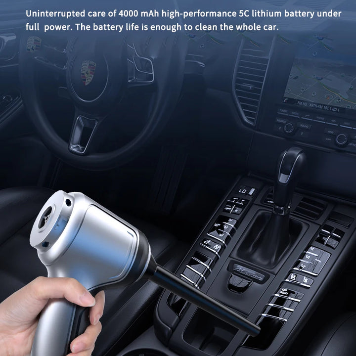 Portable Wireless Car Vacuum – 4-in-1 Handheld Cleaner for Home & Auto