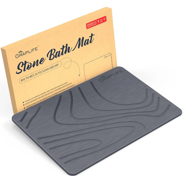 Stone Bath Mat – Diatomaceous Earth, Quick-Dry & Non-Slip Design