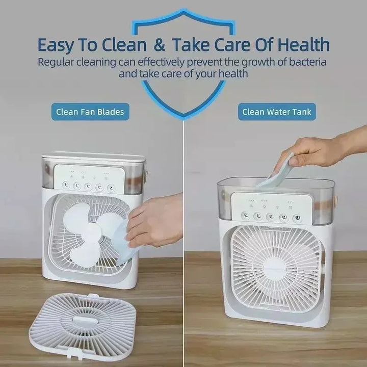 Compact Air Cooler – 3-in-1 Cooling, Humidifying & Night Light
