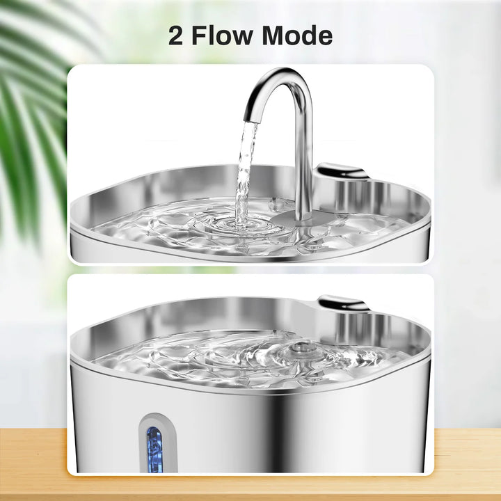 ZYFeeder Smart Pet Water Fountain – 2.2L Stainless Steel Automatic Dispenser for Cats & Dogs