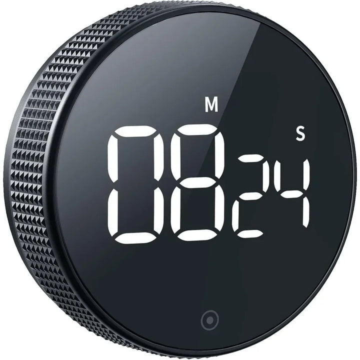 Magnetic Digital Timer – LED Display with Rotary Control for Cooking & Work