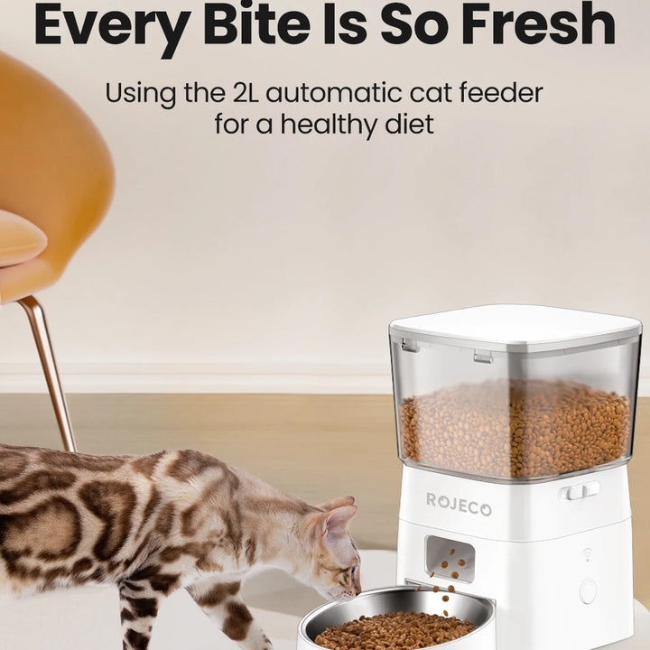 Smart Automatic Pet Feeder – Remote-Controlled Food Dispenser for Cats & Dogs