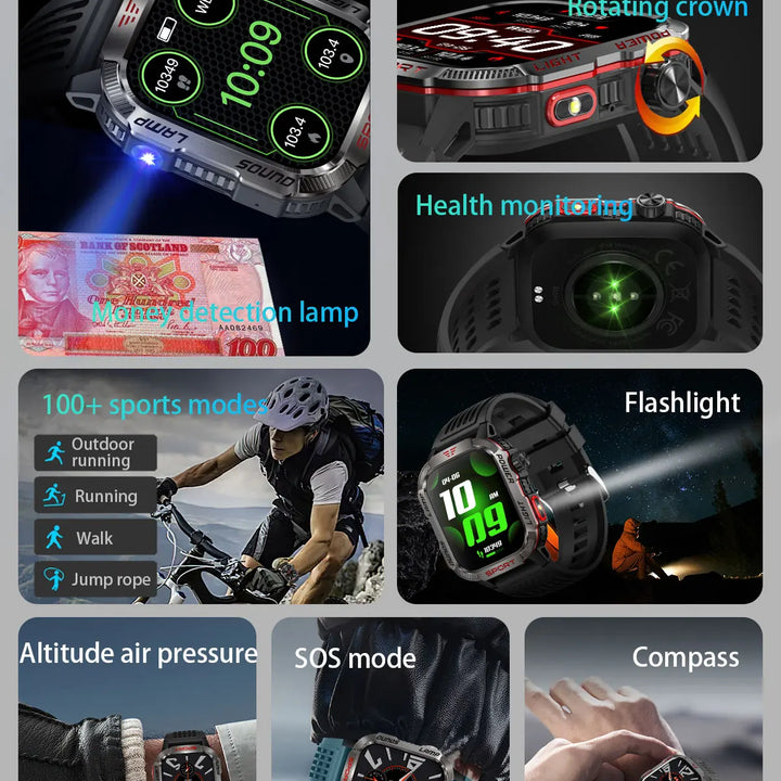 Men´s pro smartwatch-waterproof design with fitness & cal features