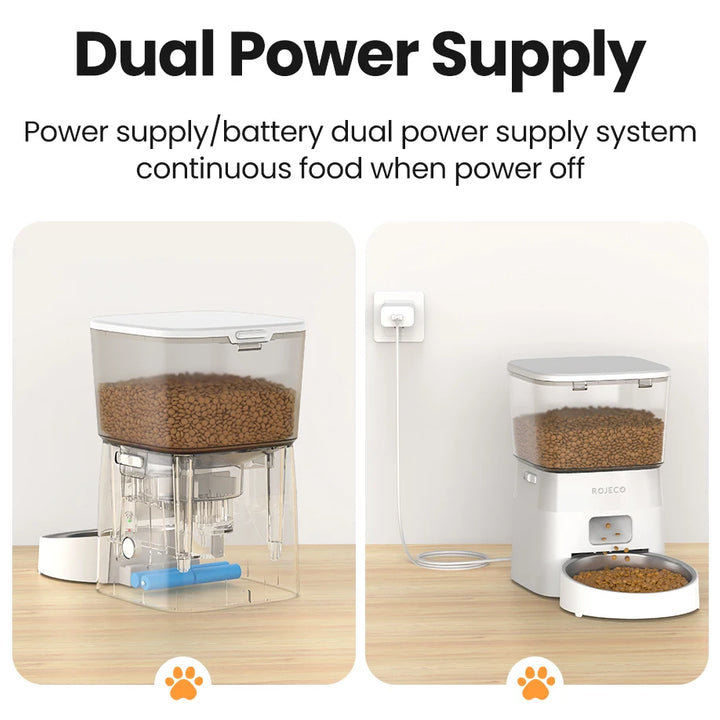 Smart Automatic Pet Feeder – Remote-Controlled Food Dispenser for Cats & Dogs
