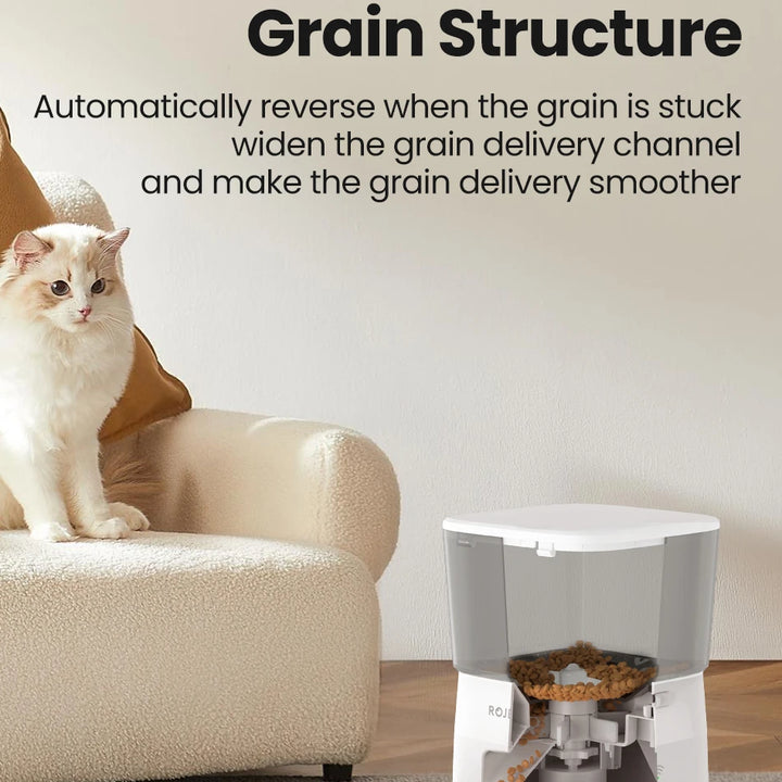 Smart Automatic Pet Feeder – Remote-Controlled Food Dispenser for Cats & Dogs