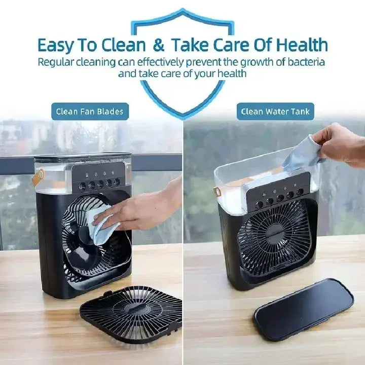 Compact Air Cooler – 3-in-1 Cooling, Humidifying & Night Light