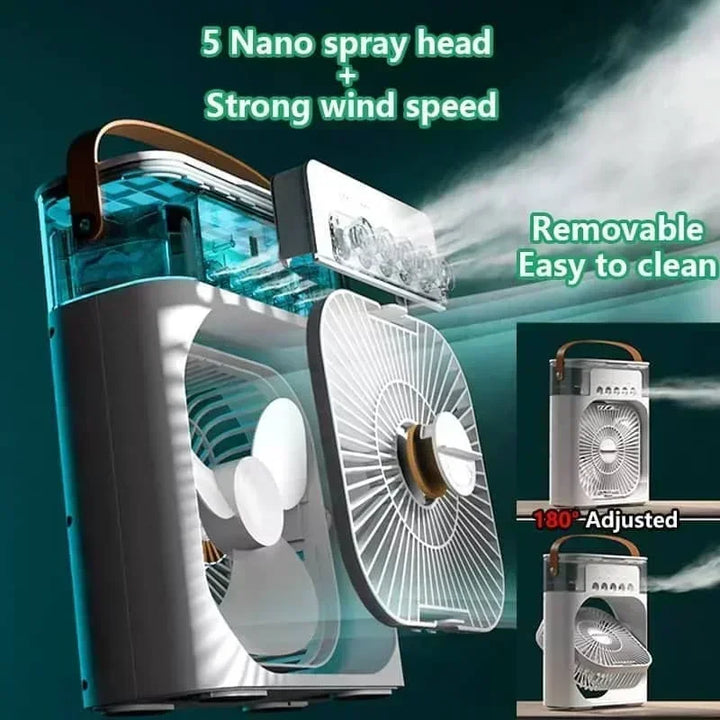 Compact Air Cooler – 3-in-1 Cooling, Humidifying & Night Light