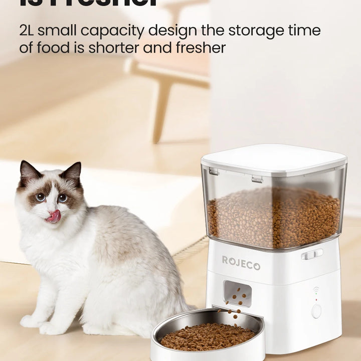Smart Automatic Pet Feeder – Remote-Controlled Food Dispenser for Cats & Dogs