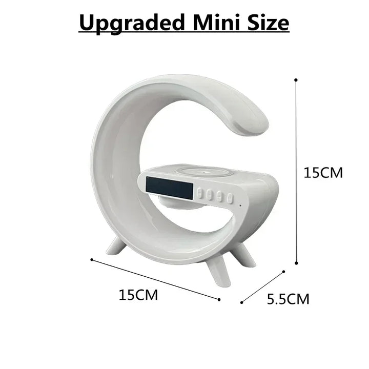 Wireless Charging Stand with RGB Light, Built-in Alarm & Speaker