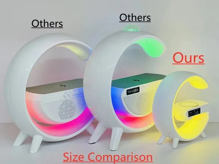 Wireless Charging Stand with RGB Light, Built-in Alarm & Speaker