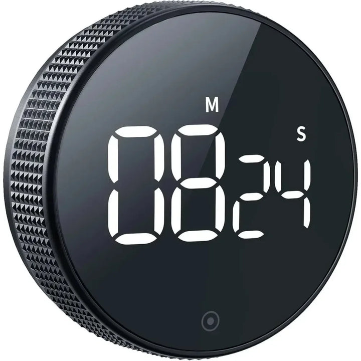 Magnetic Digital Timer – LED Display with Rotary Control for Cooking & Work