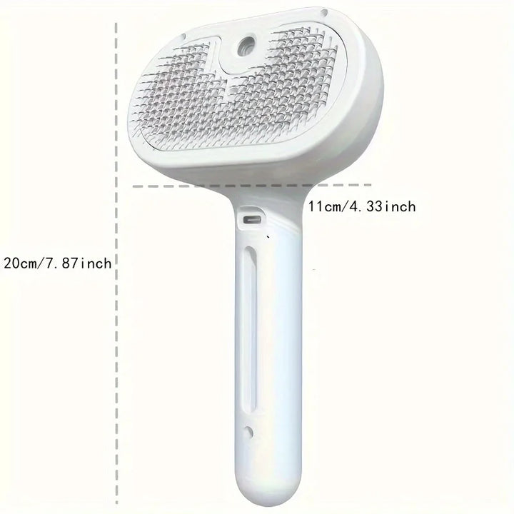 Pet Hair Remover Comb – Grooming Spray Tool with Built-In Mist for Dogs & Cats
