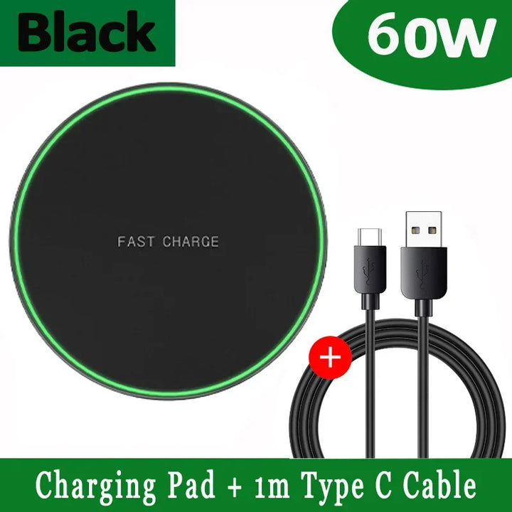 Fast Wireless Charging Pad – Compatible with iPhone & Samsung