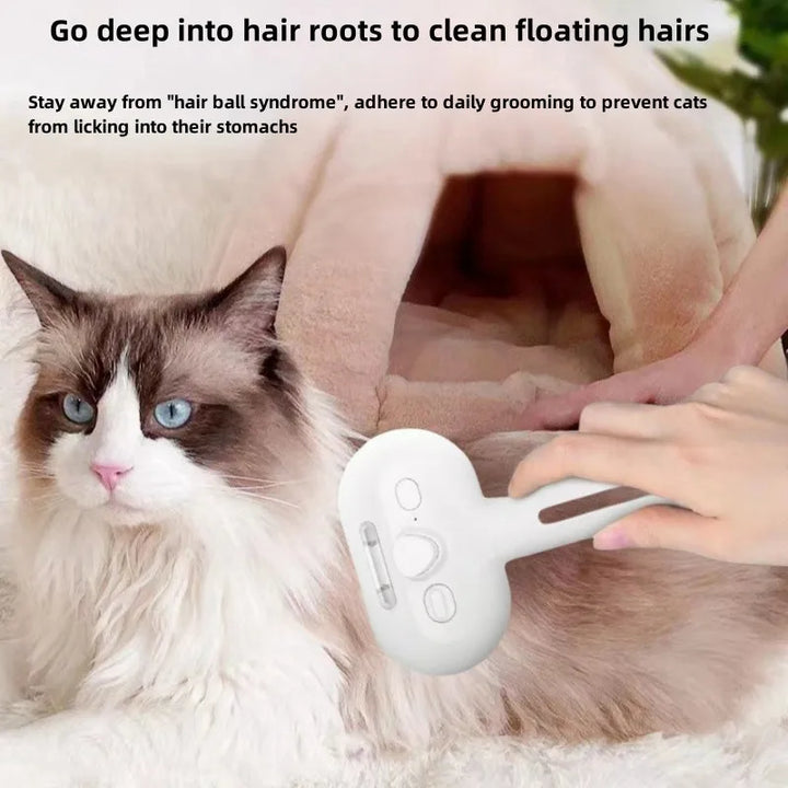 Pet Hair Remover Comb – Grooming Spray Tool with Built-In Mist for Dogs & Cats