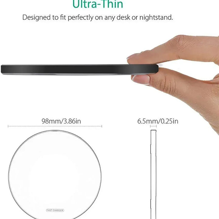 Fast Wireless Charging Pad – Compatible with iPhone & Samsung