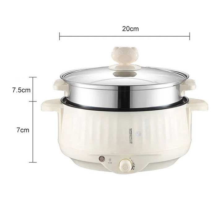 Compact Multi-Cooker – 220V Non-Stick Electric Pot for 1–2 Person Meals