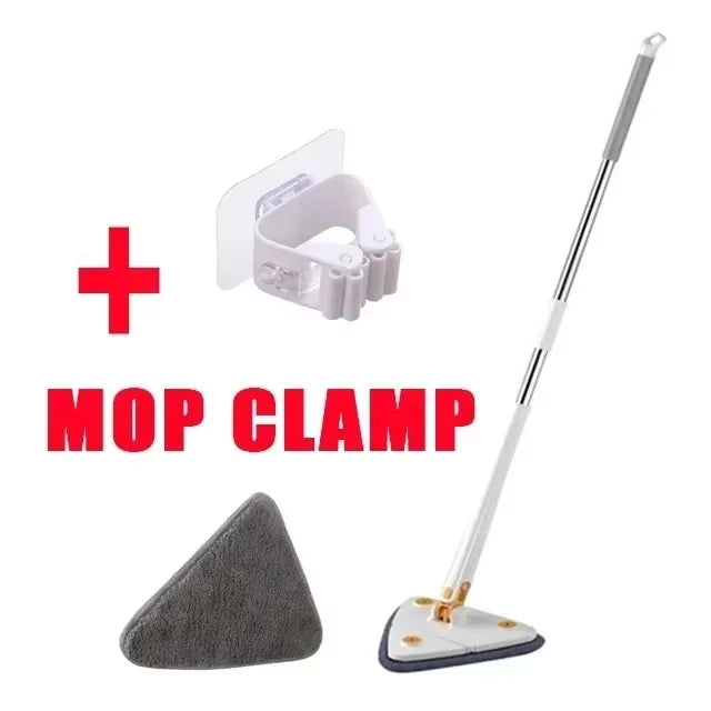 Rotatable Spin Mop – Triangle Telescopic Design for Wet/Dry Home Cleaning