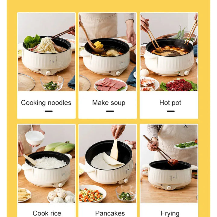 Compact Multi-Cooker – 220V Non-Stick Electric Pot for 1–2 Person Meals